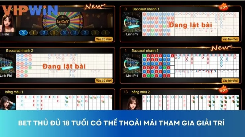 Chỉ khi đủ 18 tuổi bạn mới được phép tạo tài khoản và tham gia các hoạt động cá cược