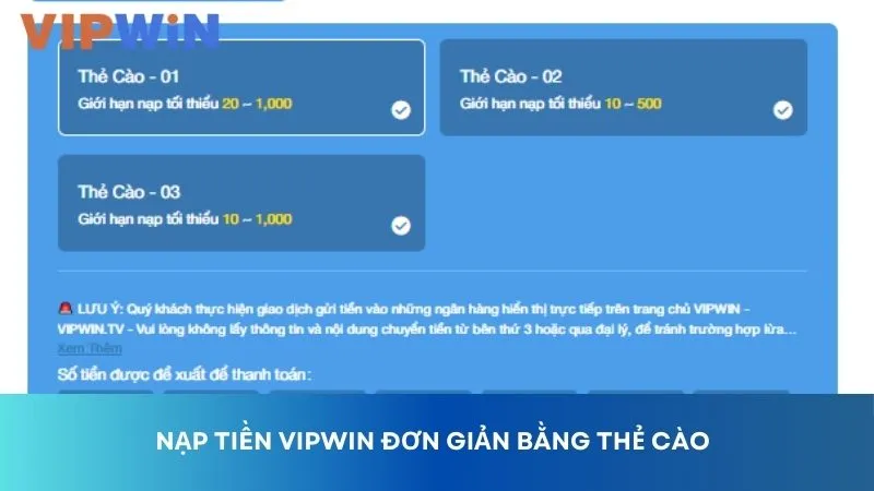 Hướng dẫn các bước nạp tiền bằng thẻ cào di động