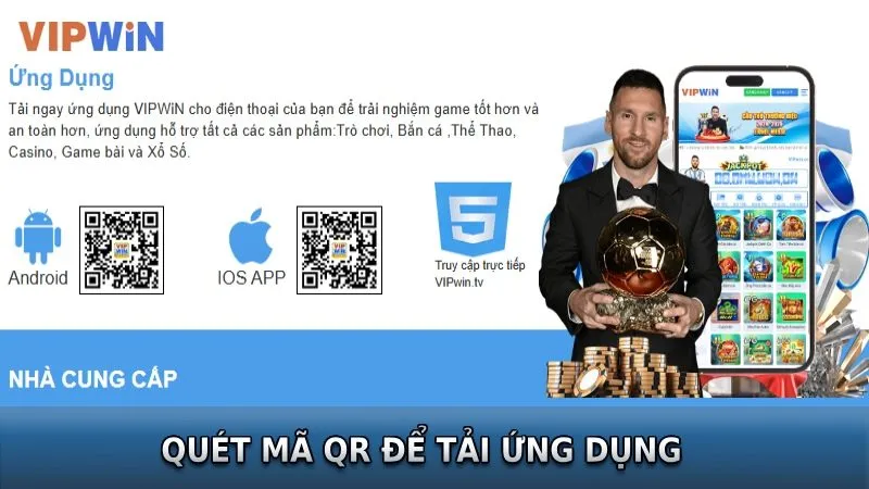 Quét QR tải app VIPWIN cho hệ điều hành IOS