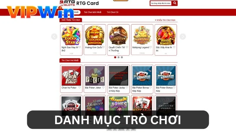 Danh mục trò chơi tại RTG