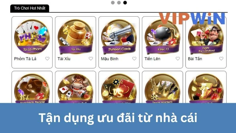 Tận dụng ưu đãi nhà cái