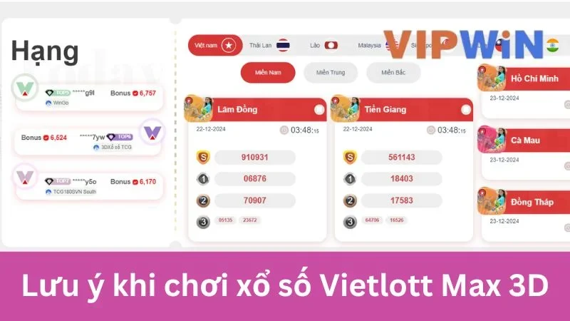 Lưu ý khi chơi xổ số Vietlott Max 3D