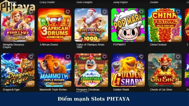 Slots PHTAYA mang đến cho người chơi nhiều ưu điểm nổi bật